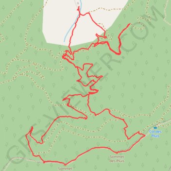 Trace GPS Raquettes Venterol montagne des Pluis, itinéraire, parcours