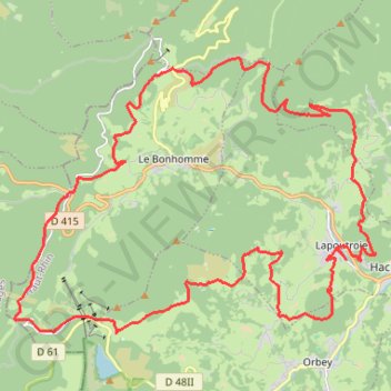Trace GPS Le grand tour du Bonhomme - 6125 - UtagawaVTT.com, itinéraire, parcours