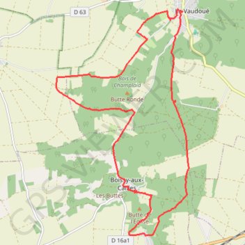 Trace GPS Le Vaudoué-Boissy aux Cailles - Le Vaudoué (77), itinéraire, parcours