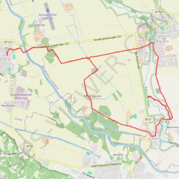 Trace GPS Monteguzzo,Casoni,Borghetto, itinéraire, parcours