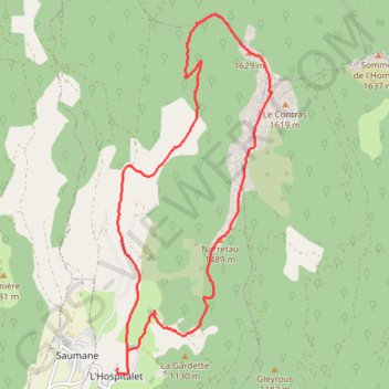 Trace GPS La Montagne de Lure, itinéraire, parcours