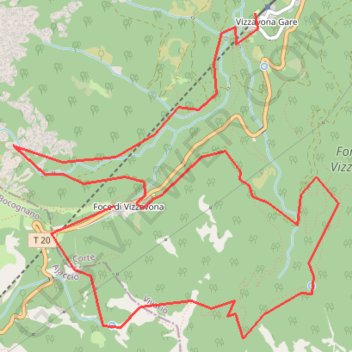 Trace GPS La Foce Vizzavona, itinéraire, parcours