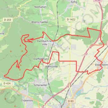 Trace GPS Circuit du Sanglier, itinéraire, parcours