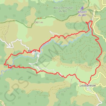 Trace GPS Gorges de la Borne, itinéraire, parcours