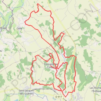 Trace GPS Autour de Fontaine-les-Coteaux, itinéraire, parcours