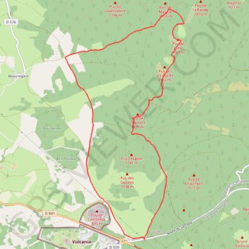 Trace GPS Puy de Jume et Puy de la Coquille, itinéraire, parcours