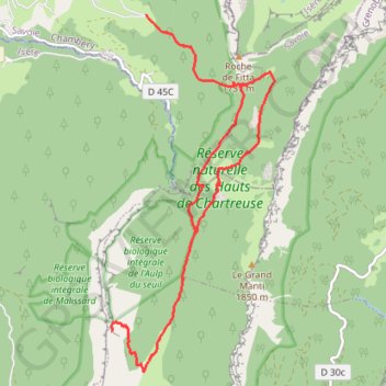 Trace GPS La pierre gravée des Lances de Malissard, itinéraire, parcours