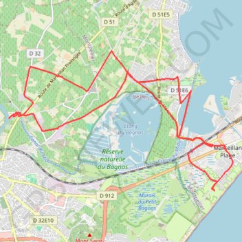 Trace GPS Marseillan, itinéraire, parcours