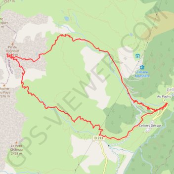 Trace GPS Ski Rando Rognolet, itinéraire, parcours
