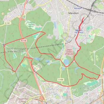 Trace GPS La Meudonnaise, itinéraire, parcours