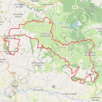 Trace GPS Vallée de la Sée - Entré Sée et Sienne, itinéraire, parcours
