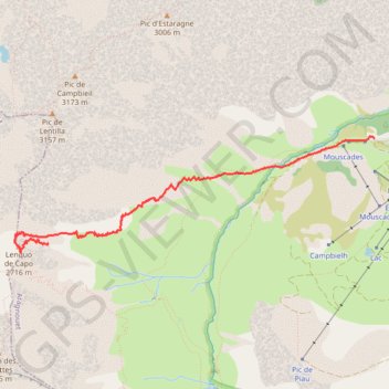 Trace GPS Lenquo de Capo, itinéraire, parcours
