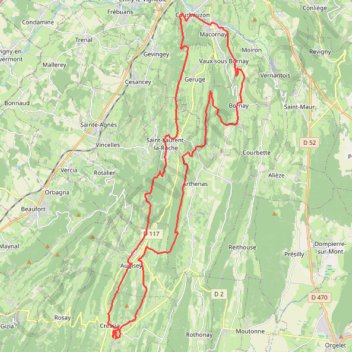 Trace GPS Château de Cressia, itinéraire, parcours