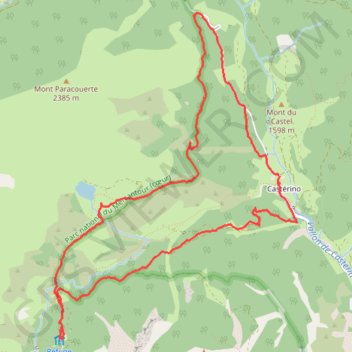 Trace GPS Ciaspolada à Castérino, itinéraire, parcours