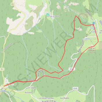 Trace GPS Boucle Le Bessat la Jasserie du Pilat, itinéraire, parcours