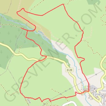 Trace GPS Eyne - Sentier archéologique, itinéraire, parcours