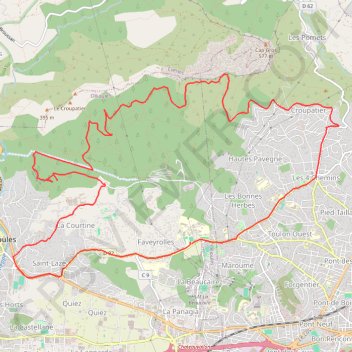 Trace GPS Oppidum de La Courtine - Ollioules, itinéraire, parcours