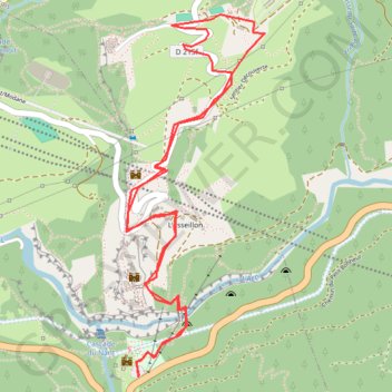 Trace GPS Les forts de l'Esseillon, itinéraire, parcours