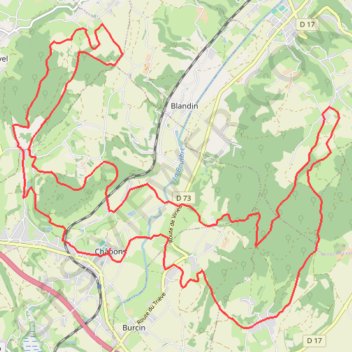 Trace GPS Collines des sources de la Bourbre - Châbons, itinéraire, parcours