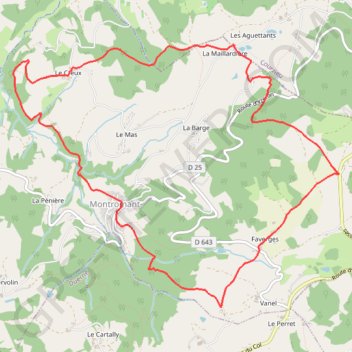 Trace GPS Montromant inversé, itinéraire, parcours