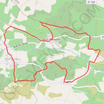 Trace GPS Rando boucle de Donazac, itinéraire, parcours