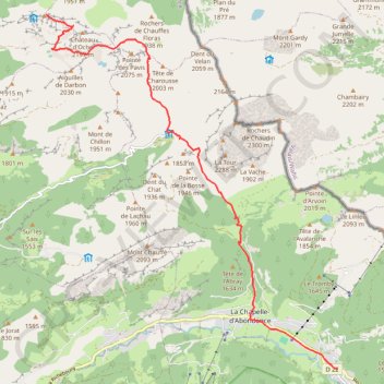 Trace GPS GR5 Dent d'Oche à la ville du Nant, itinéraire, parcours