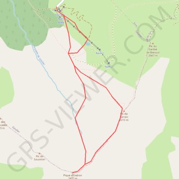 Trace GPS Pique d'Endron par le créneau d'Endron, itinéraire, parcours