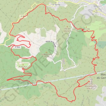 Trace GPS Garlaban - Mont du Marseillais, itinéraire, parcours