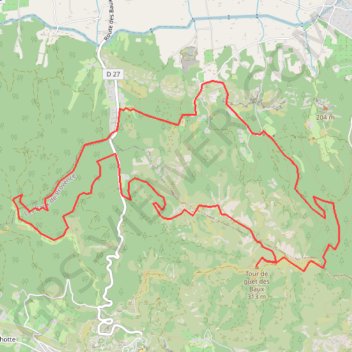 Trace GPS De la cabane des Santons Bourges à la Tour de guet des Baux, itinéraire, parcours