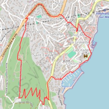 Trace GPS Circuit du Mont-Alban, itinéraire, parcours