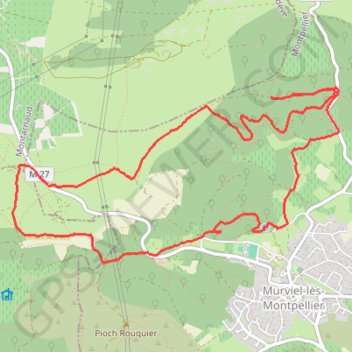 Trace GPS Autour de Murviel-lès-Montpelliers, itinéraire, parcours