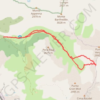 Trace GPS Punta Scodella, itinéraire, parcours