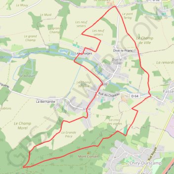 Trace GPS Circuit du Mont Hubert - Ville, itinéraire, parcours