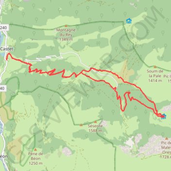 Trace GPS Cabane de Couscouilha, itinéraire, parcours