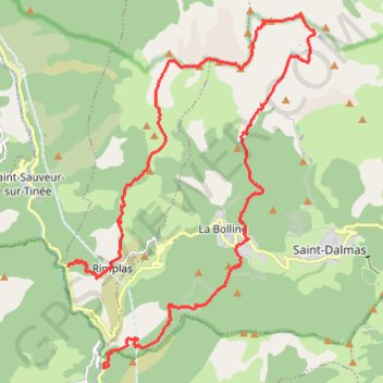 Trace GPS Mont Giraud et Lacs de Millefonts depuis la Tinée, itinéraire, parcours