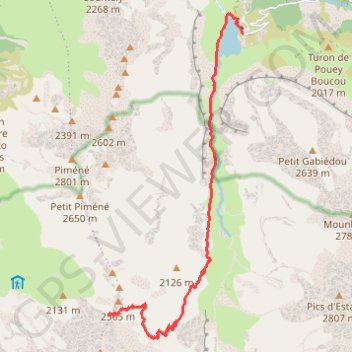 Trace GPS Hourquette d'ALANS depuis le barrage des Gloriettes, itinéraire, parcours