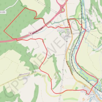 Trace GPS HUMES Le mont de Velonne, itinéraire, parcours