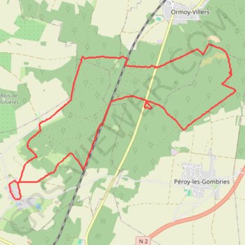 Trace GPS Droizelles, itinéraire, parcours