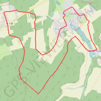 Trace GPS Circuit Saint-Lucien - Caisnes, itinéraire, parcours