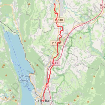Trace GPS Rumilly-Aix-les-bains, itinéraire, parcours