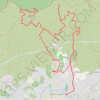 Trace GPS Petite boucle de Château-Gombert vers l'Étoile, itinéraire, parcours