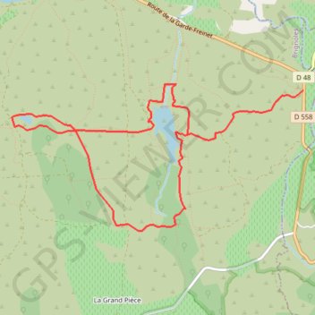 Trace GPS Lac des Escarcets, itinéraire, parcours