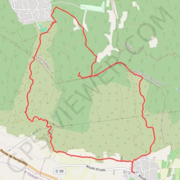 Trace GPS Les Darbounelles - Argilliers, itinéraire, parcours