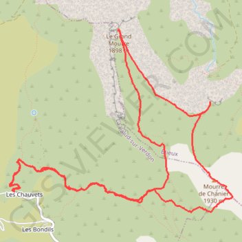 Trace GPS La Palud sur Verdon, itinéraire, parcours