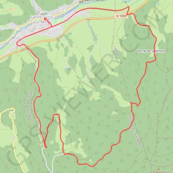 Trace GPS Val d'Argent - Le circuit du Hury, itinéraire, parcours