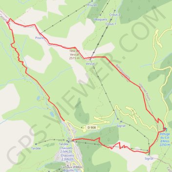 Trace GPS Col d'Allos, itinéraire, parcours