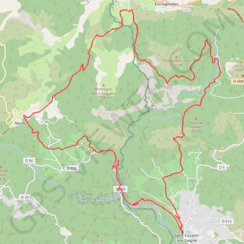 Trace GPS Balcons de la Siagne, itinéraire, parcours