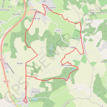 Trace GPS De Saint-Antoine-de-Ficalba à Cambes, sur un plateau - Pays de la vallée du Lot, itinéraire, parcours