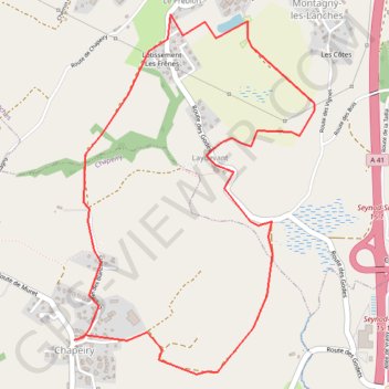 Trace GPS Balade entre Chapeiry et Montagny les Lanches, itinéraire, parcours