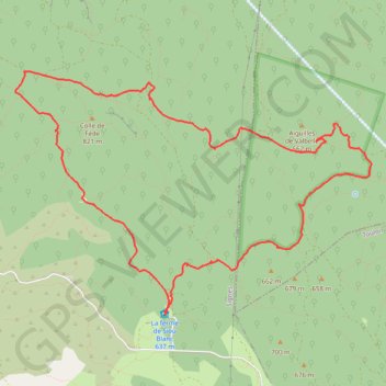 Trace GPS Rando circulaire sur le plateau de siou blanc, itinéraire, parcours